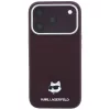 Karl Lagerfeld - Grained Leather Choupette Head MagSafe (KLHMP18X6PSCHLR) - iPhone 18 Pro Max / iPhone 17 Pro Max  - Burgundy