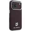 Karl Lagerfeld - Grained Leather Choupette Head MagSafe (KLHMP18X6PSCHLR) - iPhone 18 Pro Max / iPhone 17 Pro Max  - Burgundy