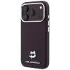 Karl Lagerfeld - Grained Leather Choupette Head MagSafe (KLHMP18X6PSCHLR) - iPhone 18 Pro Max / iPhone 17 Pro Max  - Burgundy