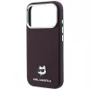 Karl Lagerfeld - Grained Leather Choupette Head MagSafe (KLHMP18X6PSCHLR) - iPhone 18 Pro Max / iPhone 17 Pro Max  - Burgundy