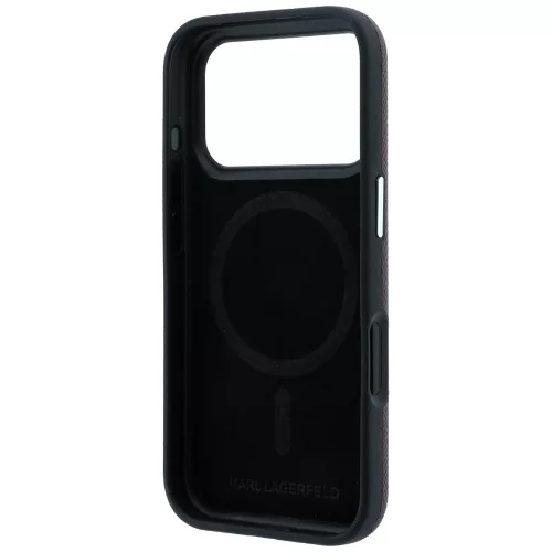 Karl Lagerfeld - Grained Leather Choupette Head MagSafe (KLHMP18X6PSCHLR) - iPhone 18 Pro Max / iPhone 17 Pro Max  - Burgundy
