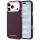 Karl Lagerfeld - Grained Leather Elongated Logo MagSafe (KLHMP18LPSWGKLR) - iPhone 18 Pro / iPhone 17 Pro - Burgundy