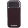 Karl Lagerfeld - Grained Leather Elongated Logo MagSafe (KLHMP18LPSWGKLR) - iPhone 18 Pro / iPhone 17 Pro - Burgundy