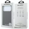 Karl Lagerfeld - Grained Leather Elongated Logo MagSafe (KLHMP18LPSWGKLR) - iPhone 18 Pro / iPhone 17 Pro - Burgundy