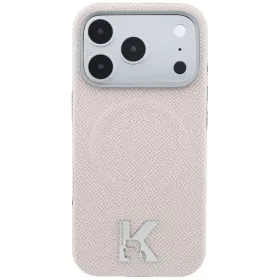   Karl Lagerfeld - Grained Leather Embossed Ring MagSafe (KLHMP18X6PWBKECE) - iPhone 18 Pro Max / iPhone 17 Pro Max - Beige