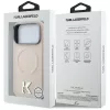 Karl Lagerfeld - Grained Leather Embossed Ring MagSafe (KLHMP18X6PWBKECE) - iPhone 18 Pro Max / iPhone 17 Pro Max - Beige