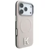 Karl Lagerfeld - Grained Leather Embossed Ring MagSafe (KLHMP18L6PWBKECE) - iPhone 18 Pro / iPhone 17 Pro - Beige