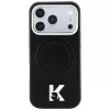 Karl Lagerfeld - Grained Leather Embossed Ring MagSafe (KLHMP18L6PWBKECK) - iPhone 18 Pro / iPhone 17 Pro - Black