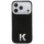 Karl Lagerfeld - Grained Leather Embossed Ring MagSafe (KLHMP18L6PWBKECK) - iPhone 18 Pro / iPhone 17 Pro - Black