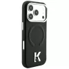 Karl Lagerfeld - Grained Leather Embossed Ring MagSafe (KLHMP18L6PWBKECK) - iPhone 18 Pro / iPhone 17 Pro - Black