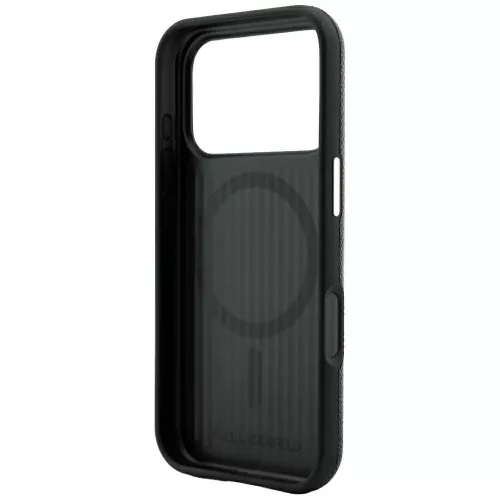 Karl Lagerfeld - Grained Leather Embossed Ring MagSafe (KLHMP18L6PWBKECK) - iPhone 18 Pro / iPhone 17 Pro - Black