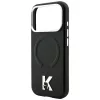 Karl Lagerfeld - Grained Leather Embossed Ring MagSafe (KLHMP18L6PWBKECK) - iPhone 18 Pro / iPhone 17 Pro - Black