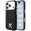 Karl Lagerfeld - Grained Leather Embossed Ring MagSafe (KLHMP18L6PWBKECK) - iPhone 18 Pro / iPhone 17 Pro - Black