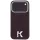 Karl Lagerfeld - Grained Leather Embossed Ring MagSafe (KLHMP18X6PWBKECR) - iPhone 18 Pro Max / iPhone 17 Pro Max - Burgundy