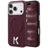 Karl Lagerfeld - Grained Leather Embossed Ring MagSafe (KLHMP18X6PWBKECR) - iPhone 18 Pro Max / iPhone 17 Pro Max - Burgundy