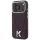Karl Lagerfeld - Grained Leather Embossed Ring MagSafe (KLHMP18L6PWBKECR) - iPhone 18 Pro / iPhone 17 Pro - Burgundy
