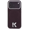 Karl Lagerfeld - Grained Leather Embossed Ring MagSafe (KLHMP18L6PWBKECR) - iPhone 18 Pro / iPhone 17 Pro - Burgundy