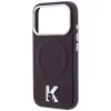 Karl Lagerfeld - Grained Leather Embossed Ring MagSafe (KLHMP18L6PWBKECR) - iPhone 18 Pro / iPhone 17 Pro - Burgundy