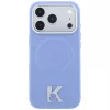 Karl Lagerfeld - Grained Leather Embossed Ring MagSafe (KLHMP18X6PWBKECB) - iPhone 18 Pro Max / iPhone 17 Pro Max - Light Blue