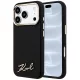 Karl Lagerfeld - Saffiano Small Script Metal Logo MagSafe (KLHMP18L6PWSKSK) - iPhone 18 Pro / iPhone 17 Pro - Black