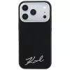 Karl Lagerfeld - Saffiano Small Script Metal Logo MagSafe (KLHMP18L6PWSKSK) - iPhone 18 Pro / iPhone 17 Pro - Black