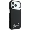 Karl Lagerfeld - Saffiano Small Script Metal Logo MagSafe (KLHMP18L6PWSKSK) - iPhone 18 Pro / iPhone 17 Pro - Black