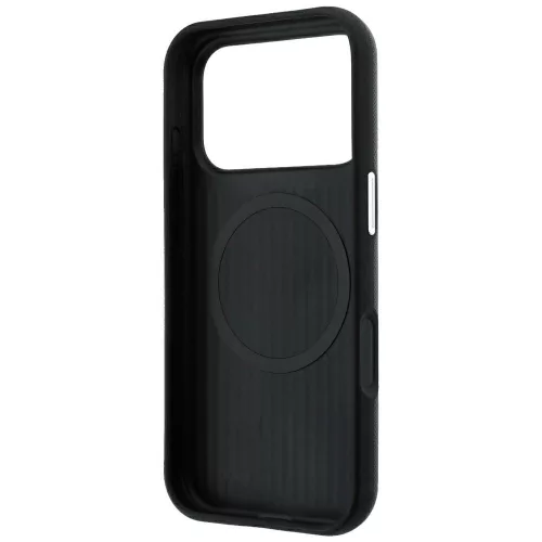 Karl Lagerfeld - Saffiano Small Script Metal Logo MagSafe (KLHMP18L6PWSKSK) - iPhone 18 Pro / iPhone 17 Pro - Black