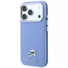 Karl Lagerfeld - Grained Leather KC Heads Metal MagSafe (KLHMP18X6PSKCHLB) - iPhone 18 Pro Max / iPhone 17 Pro Max - Light Blue