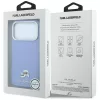 Karl Lagerfeld - Grained Leather KC Heads Metal MagSafe (KLHMP18X6PSKCHLB) - iPhone 18 Pro Max / iPhone 17 Pro Max - Light Blue
