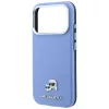 Karl Lagerfeld - Grained Leather KC Heads Metal MagSafe (KLHMP18L6PSKCHLB) - iPhone 18 Pro / iPhone 17 Pro - Light Blue