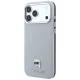 Karl Lagerfeld - Grained Leather KH Metal MagSafe (KLHMP18X6PSKHLG) - iPhone 18 Pro Max / iPhone 17 Pro Max - Gray