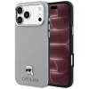 Karl Lagerfeld - Grained Leather KH Metal MagSafe (KLHMP18X6PSKHLG) - iPhone 18 Pro Max / iPhone 17 Pro Max - Gray