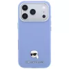 Karl Lagerfeld - Grained Leather KH Metal MagSafe (KLHMP18X6PSKHLB) - iPhone 18 Pro Max / iPhone 17 Pro Max - Light Blue
