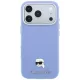 Karl Lagerfeld - Grained Leather KH Metal MagSafe (KLHMP18X6PSKHLB) - iPhone 18 Pro Max / iPhone 17 Pro Max - Light Blue