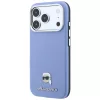 Karl Lagerfeld - Grained Leather KH Metal MagSafe (KLHMP18X6PSKHLB) - iPhone 18 Pro Max / iPhone 17 Pro Max - Light Blue