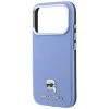 Karl Lagerfeld - Grained Leather KH Metal MagSafe (KLHMP18X6PSKHLB) - iPhone 18 Pro Max / iPhone 17 Pro Max - Light Blue