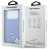 Karl Lagerfeld - Grained Leather KH Metal MagSafe (KLHMP18X6PSKHLB) - iPhone 18 Pro Max / iPhone 17 Pro Max - Light Blue