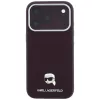 Karl Lagerfeld - Grained Leather KH Metal MagSafe (KLHMP18X6PSKHLR) - iPhone 18 Pro Max / iPhone 17 Pro Max - Burgundy