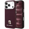 Karl Lagerfeld - Grained Leather KH Metal MagSafe (KLHMP18X6PSKHLR) - iPhone 18 Pro Max / iPhone 17 Pro Max - Burgundy
