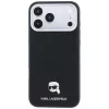 Karl Lagerfeld - Grained Leather KH Metal MagSafe (KLHMP18L6PSKHLK) - iPhone 18 Pro / iPhone 17 Pro - Black