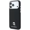 Karl Lagerfeld - Grained Leather KH Metal MagSafe (KLHMP18L6PSKHLK) - iPhone 18 Pro / iPhone 17 Pro - Black