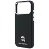 Karl Lagerfeld - Grained Leather KH Metal MagSafe (KLHMP18L6PSKHLK) - iPhone 18 Pro / iPhone 17 Pro - Black