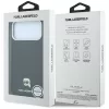 Karl Lagerfeld - Grained Leather KH Metal MagSafe (KLHMP18L6PSKHLK) - iPhone 18 Pro / iPhone 17 Pro - Black