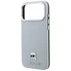 Karl Lagerfeld - Grained Leather KH Metal MagSafe (KLHMP18L6PSKHLG) - iPhone 18 Pro / iPhone 17 Pro - Gray