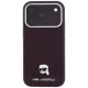 Karl Lagerfeld - Grained Leather KH Metal MagSafe (KLHMP18L6PSKHLR) - iPhone 18 Pro / iPhone 17 Pro - Burgundy