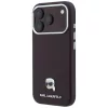 Karl Lagerfeld - Grained Leather KH Metal MagSafe (KLHMP18L6PSKHLR) - iPhone 18 Pro / iPhone 17 Pro - Burgundy