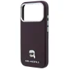 Karl Lagerfeld - Grained Leather KH Metal MagSafe (KLHMP18L6PSKHLR) - iPhone 18 Pro / iPhone 17 Pro - Burgundy