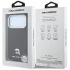 Karl Lagerfeld - Grained Leather KH Metal MagSafe (KLHMP18L6PSKHLR) - iPhone 18 Pro / iPhone 17 Pro - Burgundy