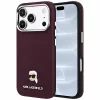 Karl Lagerfeld - Grained Leather KH Metal MagSafe (KLHMP18L6PSKHLR) - iPhone 18 Pro / iPhone 17 Pro - Burgundy