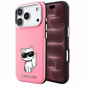   Karl Lagerfeld - Smooth Leather Choupette Sketch MagSafe (KLHMP18X6PWCIKDP) - iPhone 18 Pro Max / iPhone 17 Pro Max - Pink